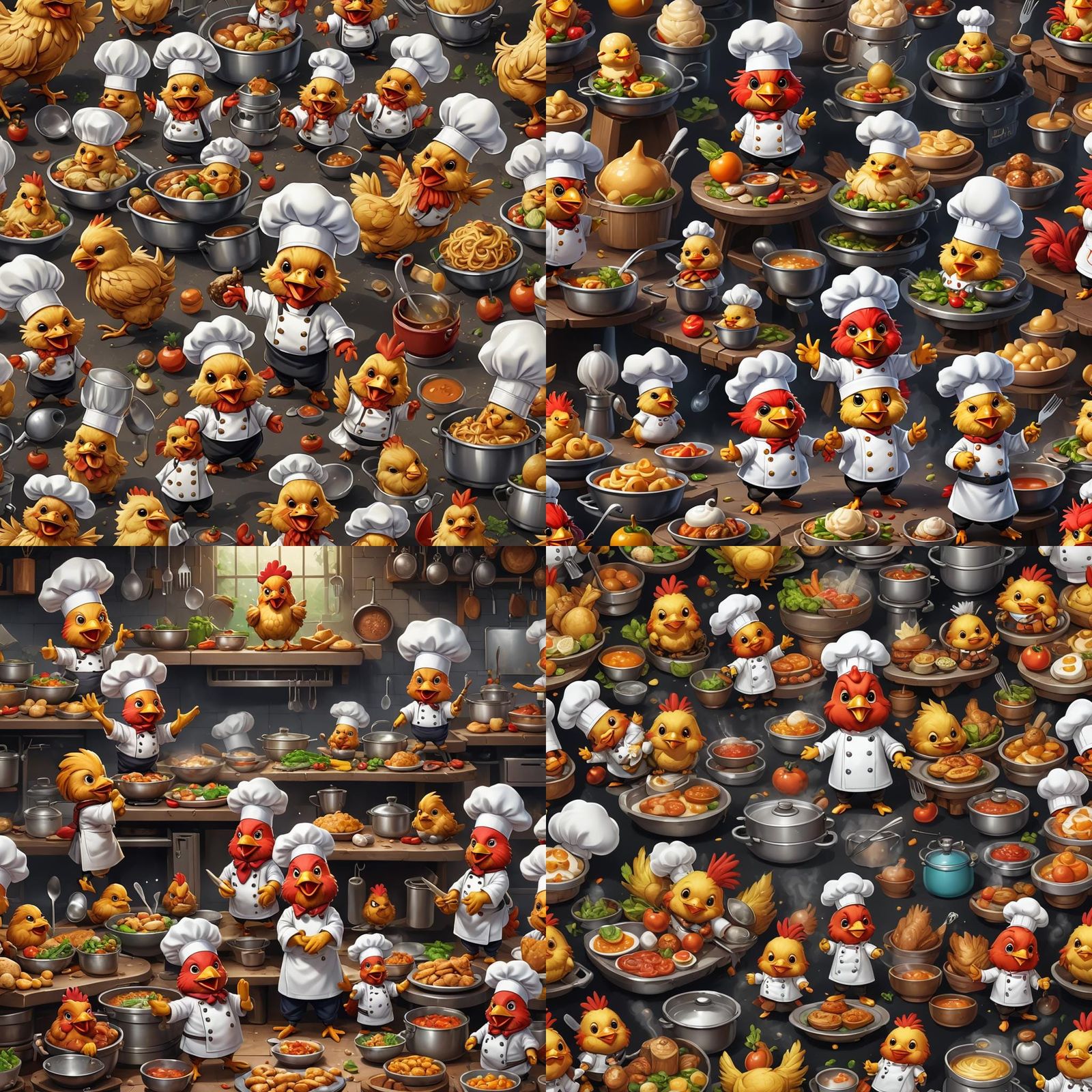 Chibi Chicken Chef: Detailed Fantasy Art