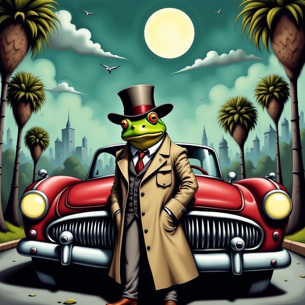 Dapper Frog on Classic Hollywood Boulevard