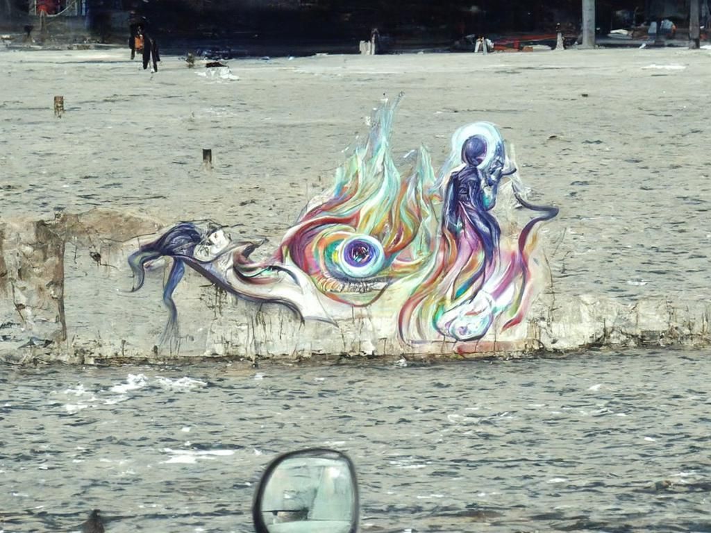 Psychedelic Street Art: Victims of the Burning Sea