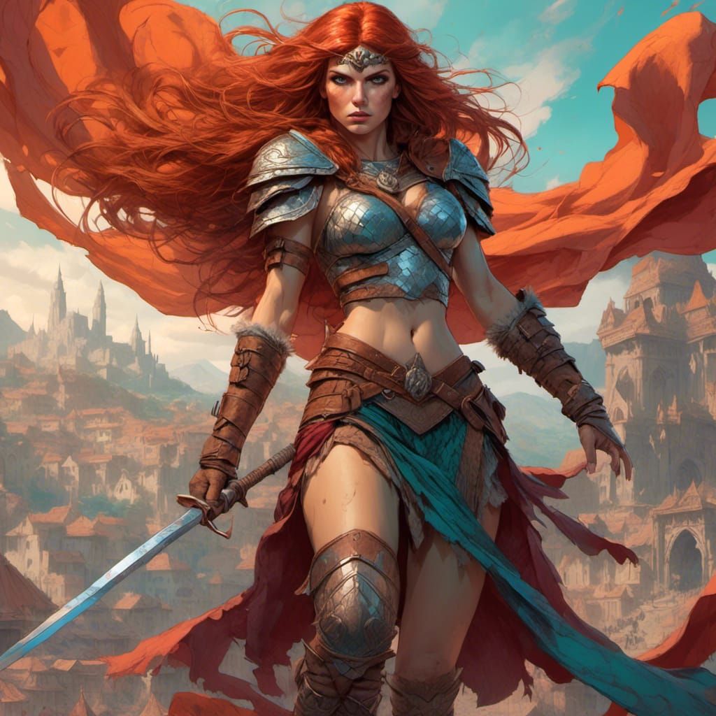 Anna Kendrick as Red Sonja Concept Art