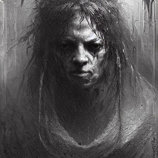 Nightmarish Horror Scene in Doré Style