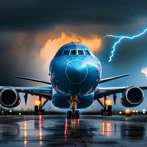 Cargo Plane Takes Off During Lightning Storm