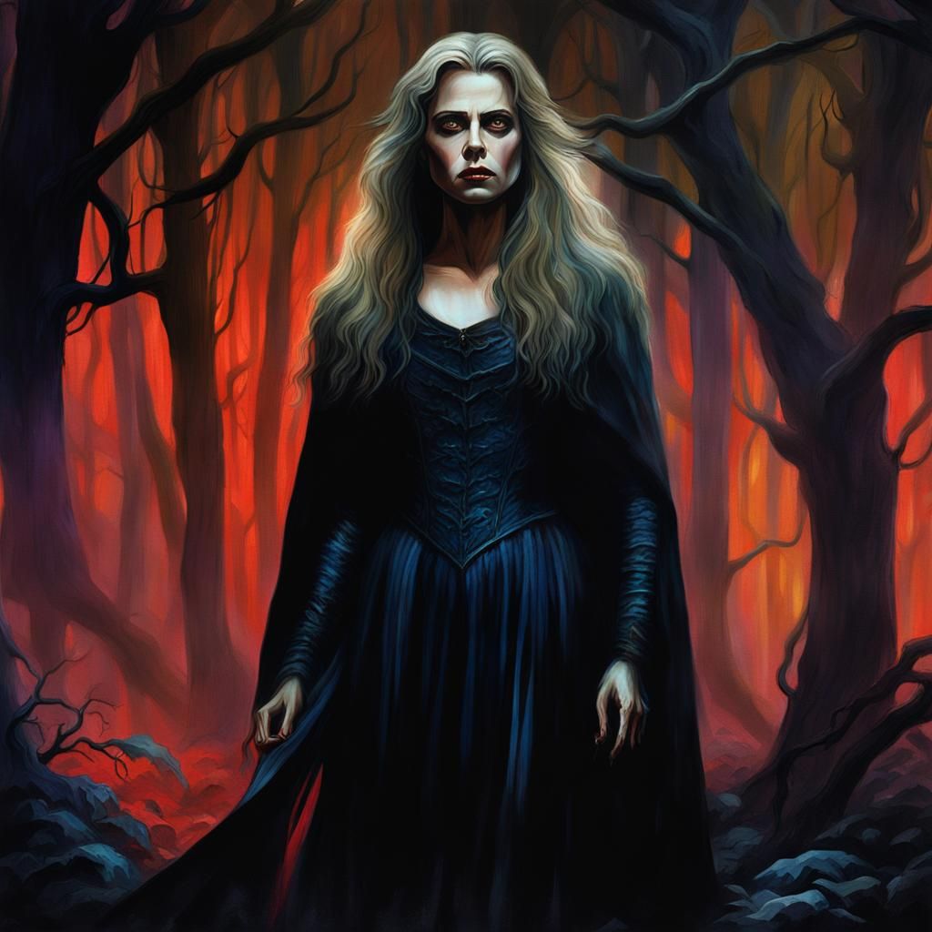 Ami Dolenz as Vampire in Oil Painting Style