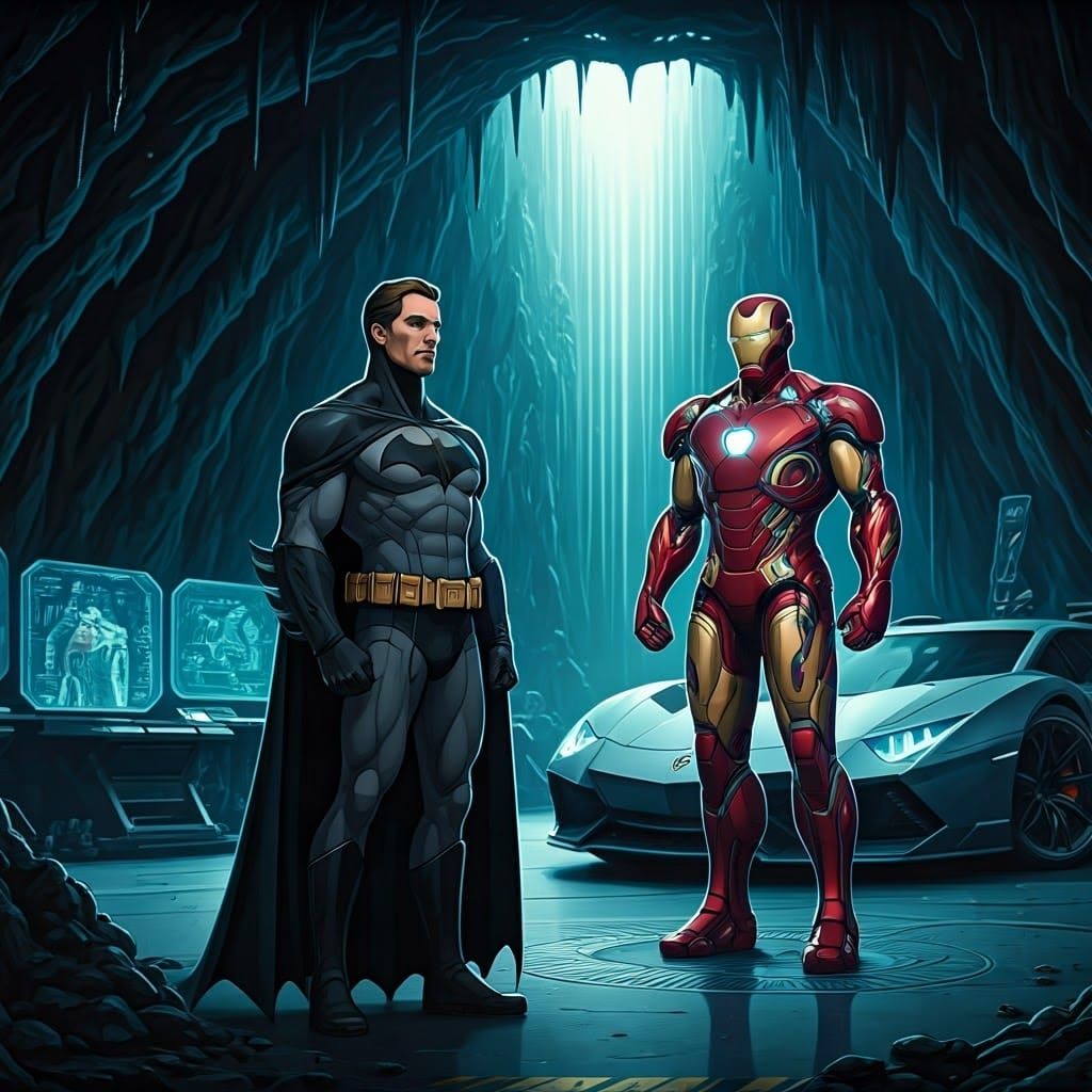 Batman and Iron Man Unite in Epic Batcave Scene