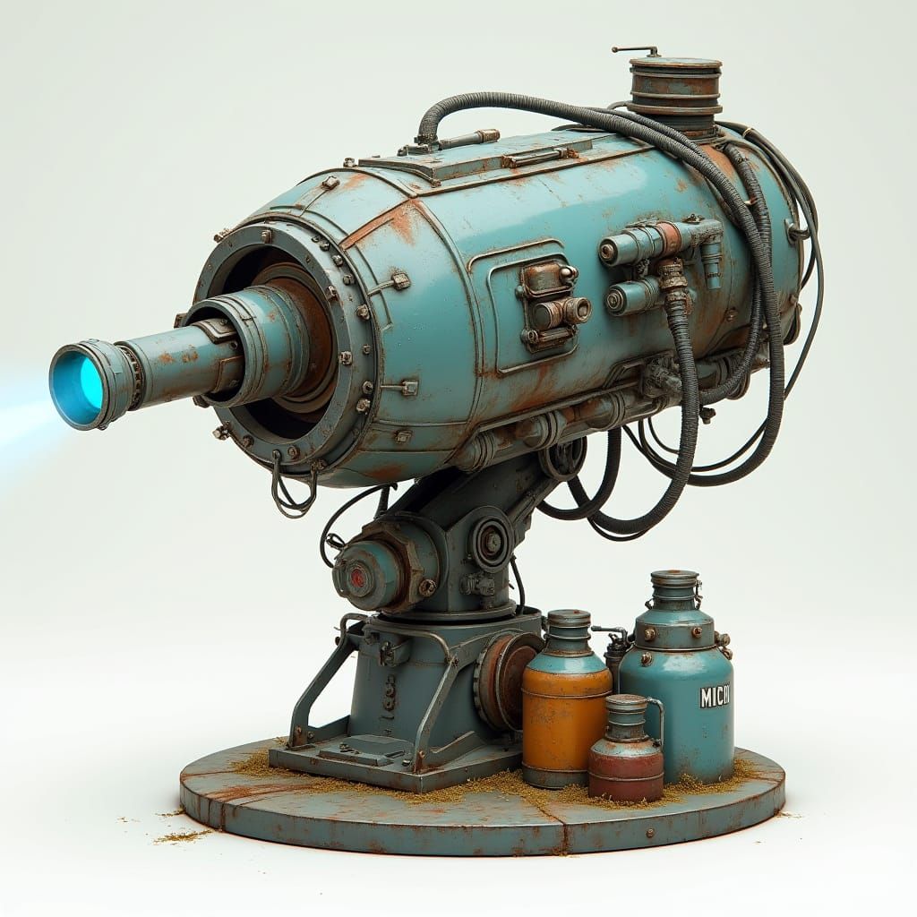 Cyberpunk Industrial Laser Turret