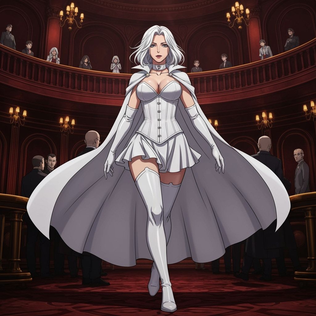 Emma Frost in Hellfire Club Anime Art Style