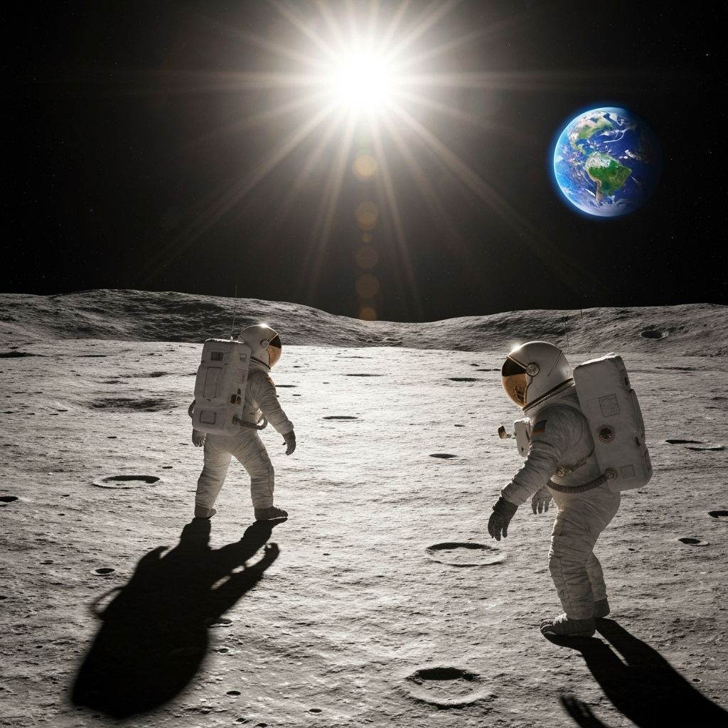 Chimpanzees Play Chess on the Moon in Hyperrealism