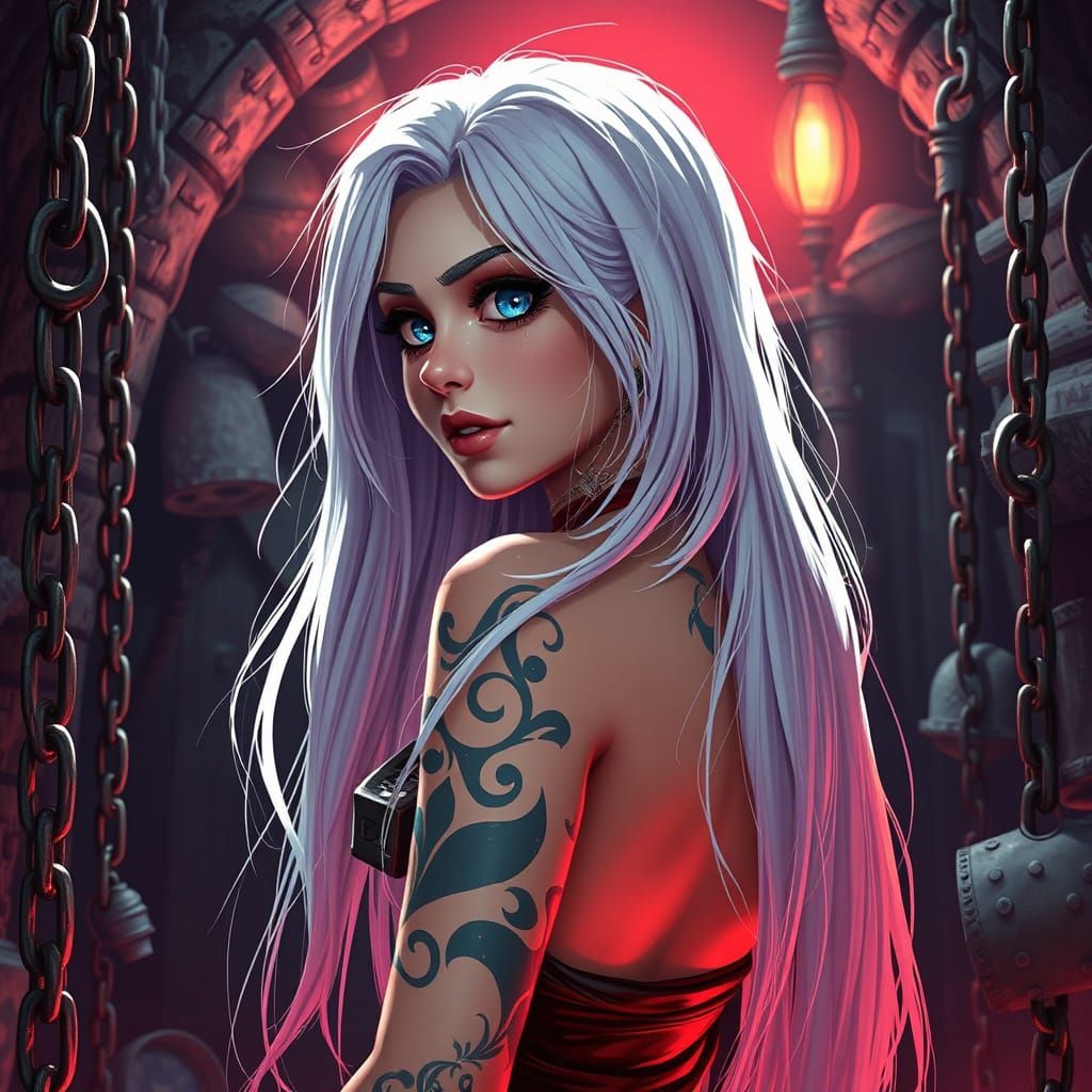 Whimsical Dungeon Maiden in Candy Art Style