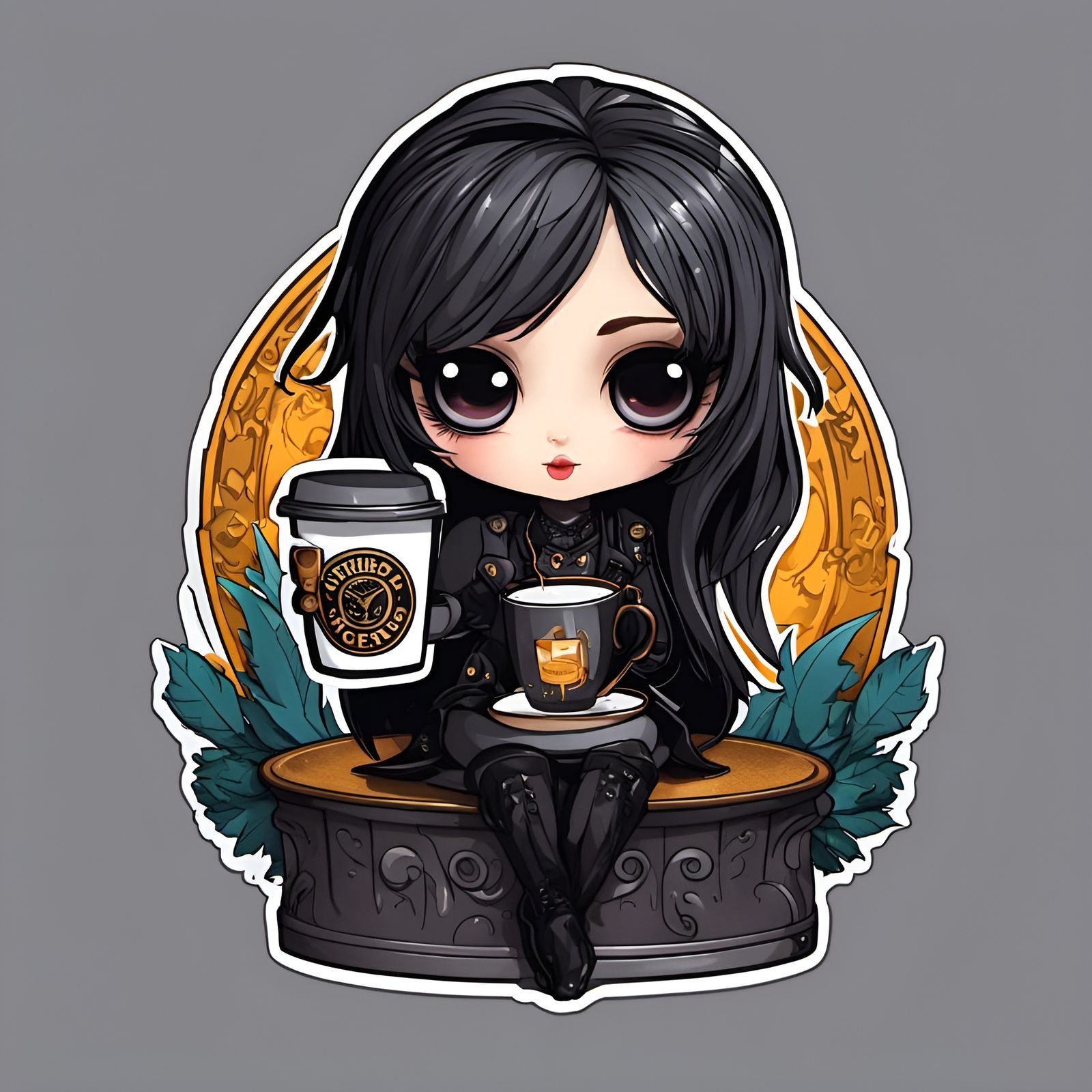 Chibi Goth Sticker