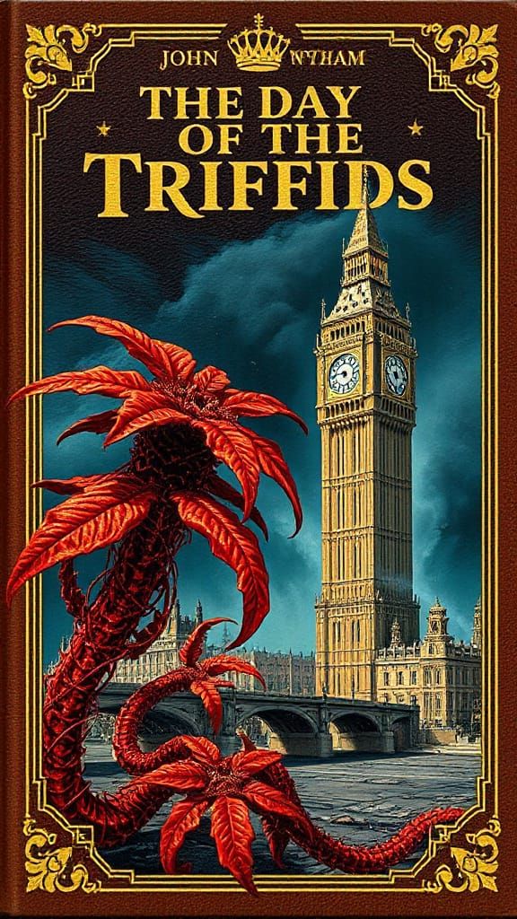 Luxurious Science Fiction Novel Cover Art in Deco Style