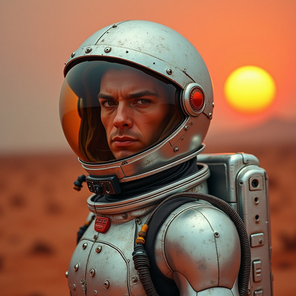 Astronaut on Alien Planet in Perry Rhodan Style