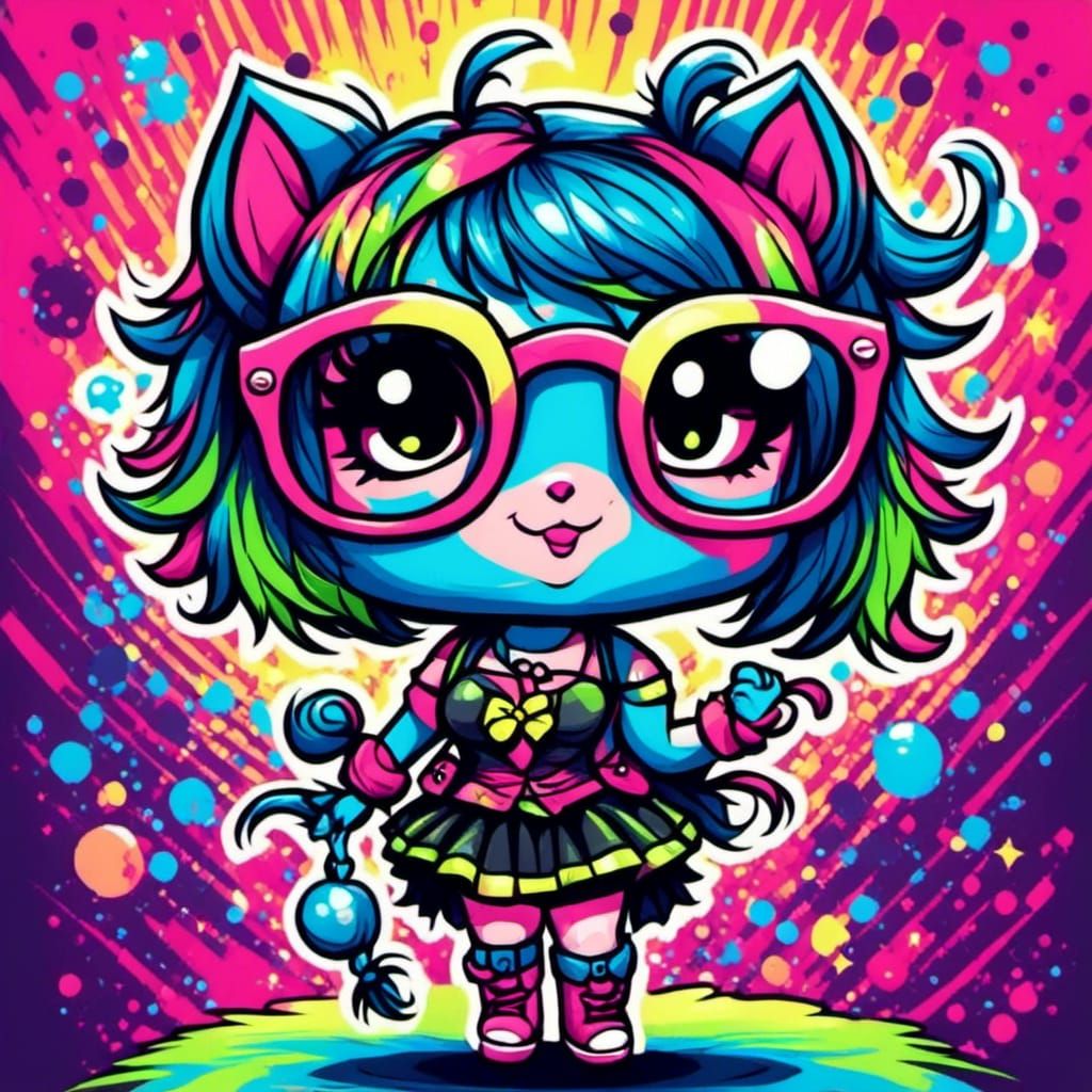 Chibi Raver Dancing at Electric Daisy Carnival