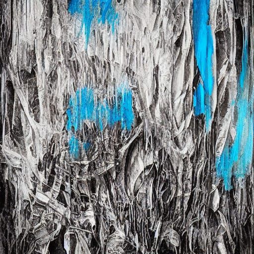 Surreal Horror: Chaotic Abstract Composition