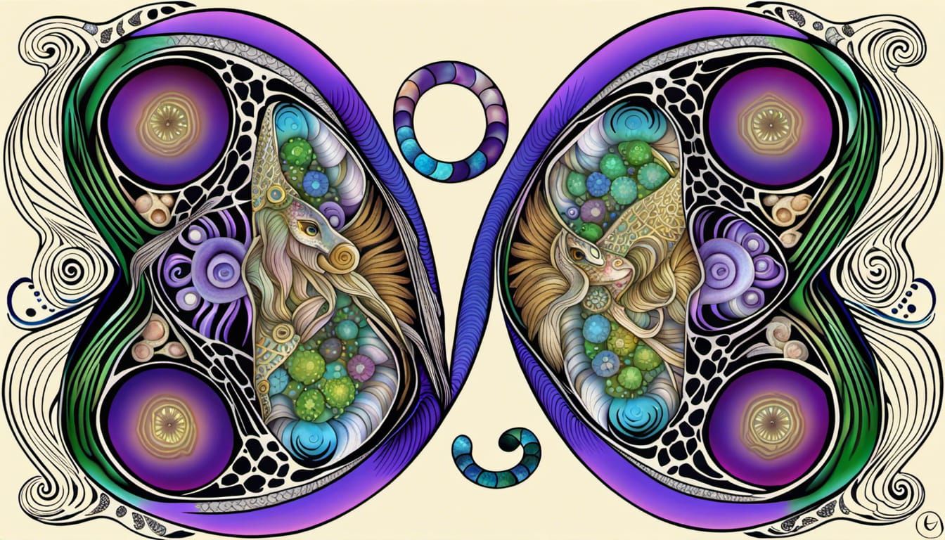 Anthropomorphic Australian Ray in Celtic Etched Style