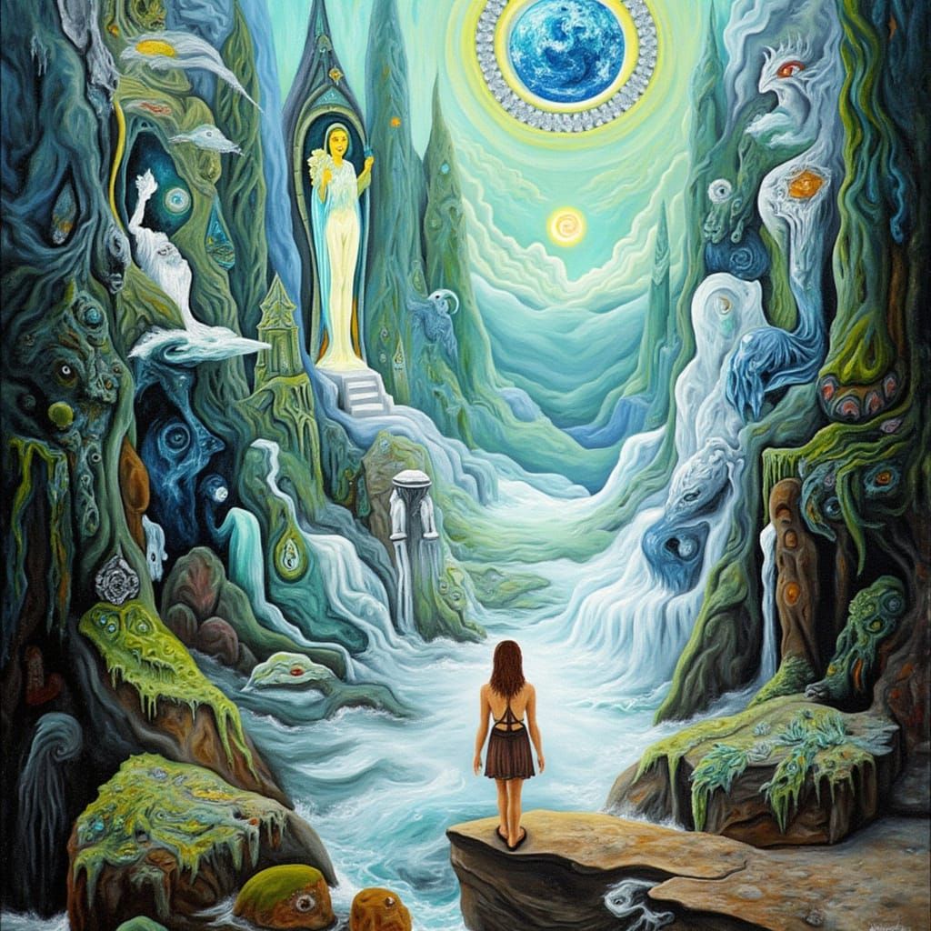 Celestial Beings Emerge from Surreal Canyon