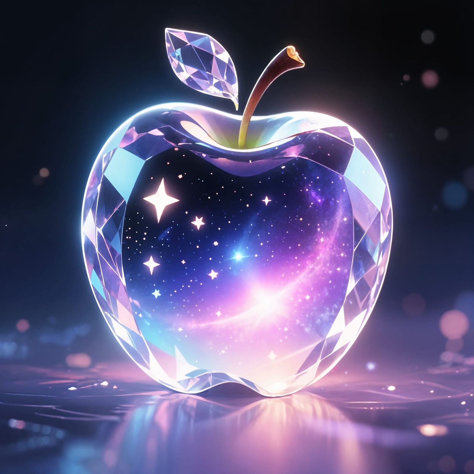 Galactic Apple: A 3D Anime Art Creation