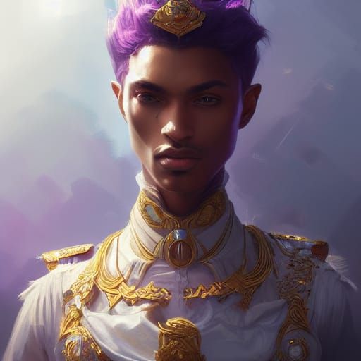 Prince Allai Portrait in Art Nouveau Style