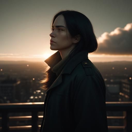 Cinematic Film Still: People United at Dusk