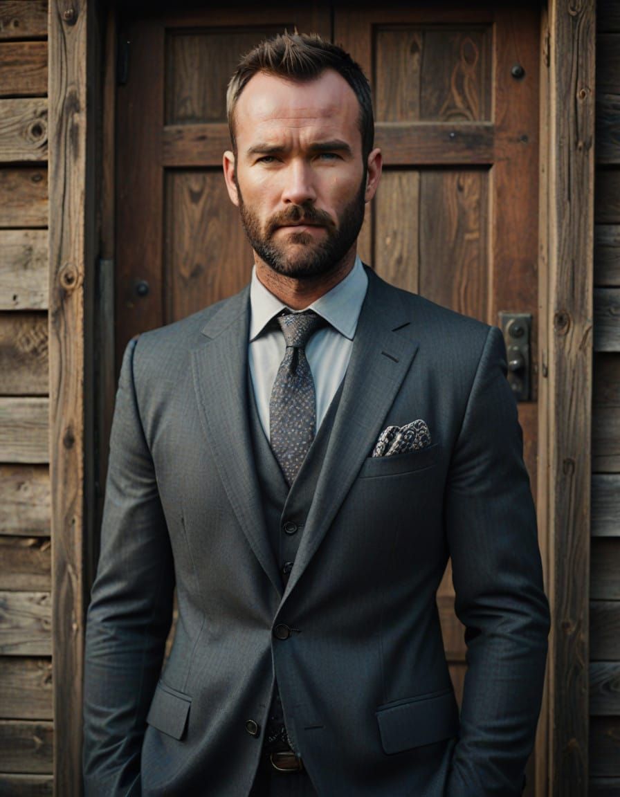 Stoic Businessmen Exude Confidence in Dark Gray Suits