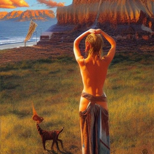 Enchanted Life: An Oil Painting by James Gurney Style
