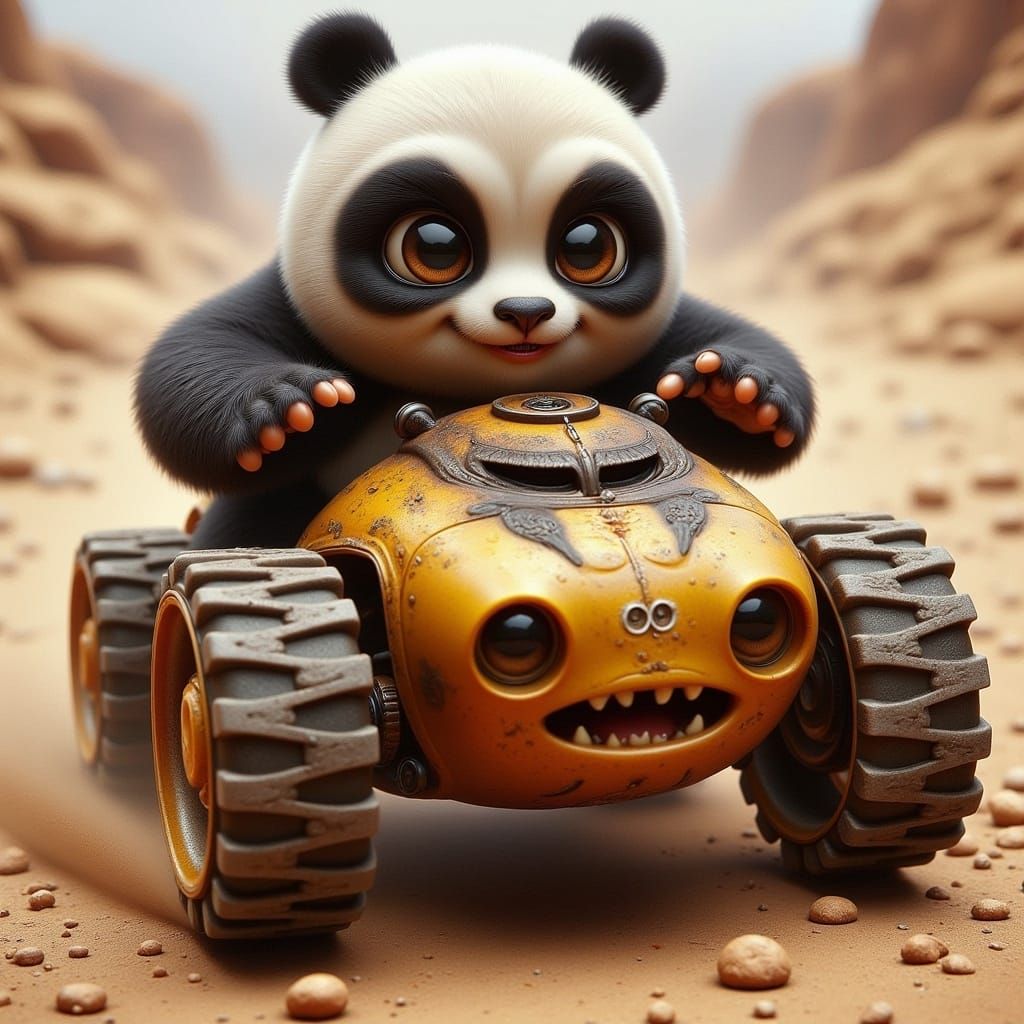 Mad Max Panda Races Rose Tank