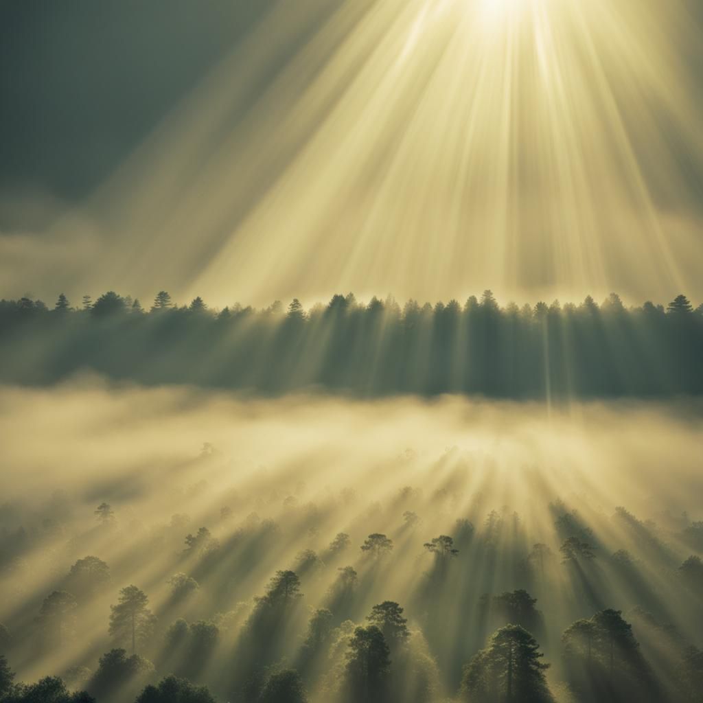 Dreamlike Surrealism with Hazy Sunshine Rays