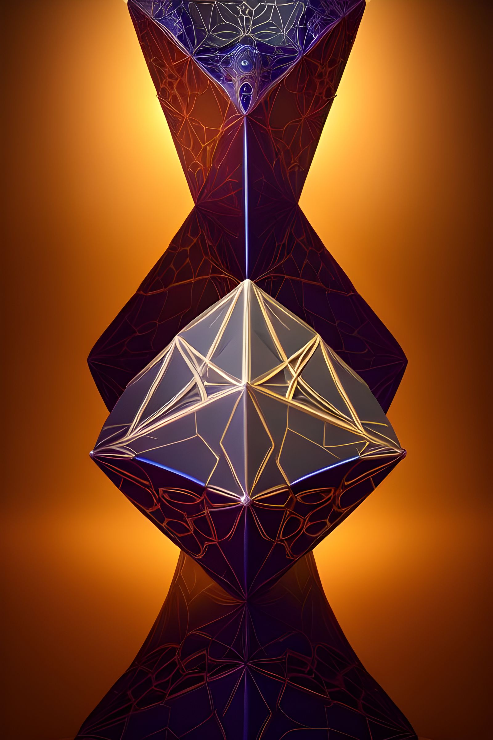 Ornate Octahedron Fractal in Digital Art Style