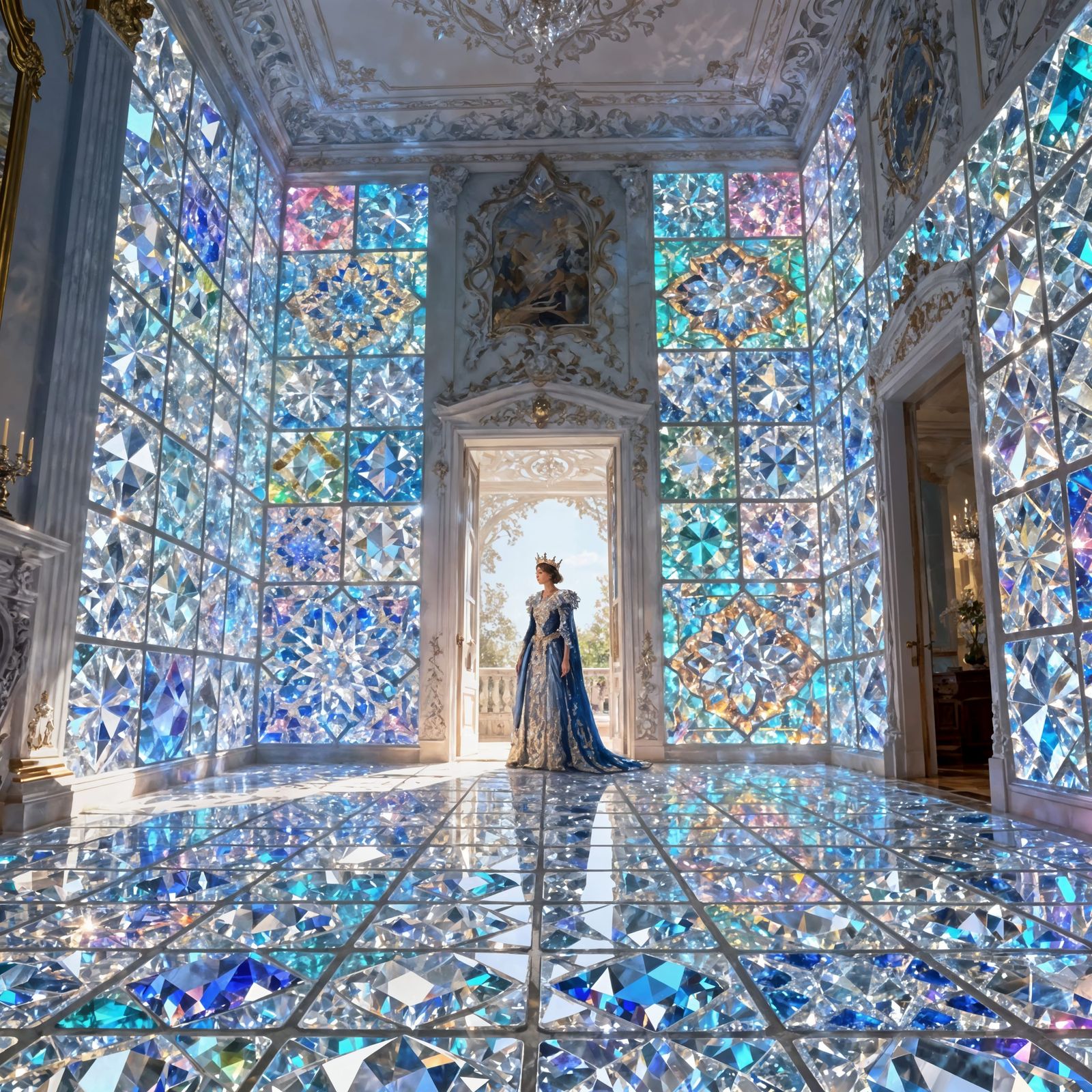 Giant Crystal Tile Home with Brilliant Lighting