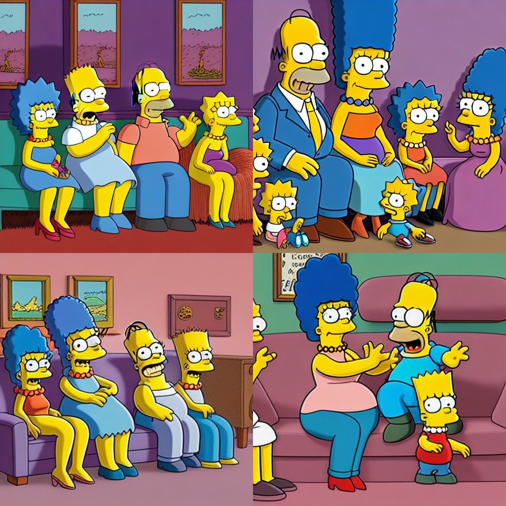 The Simpsons Family: Animated TV Show Characters