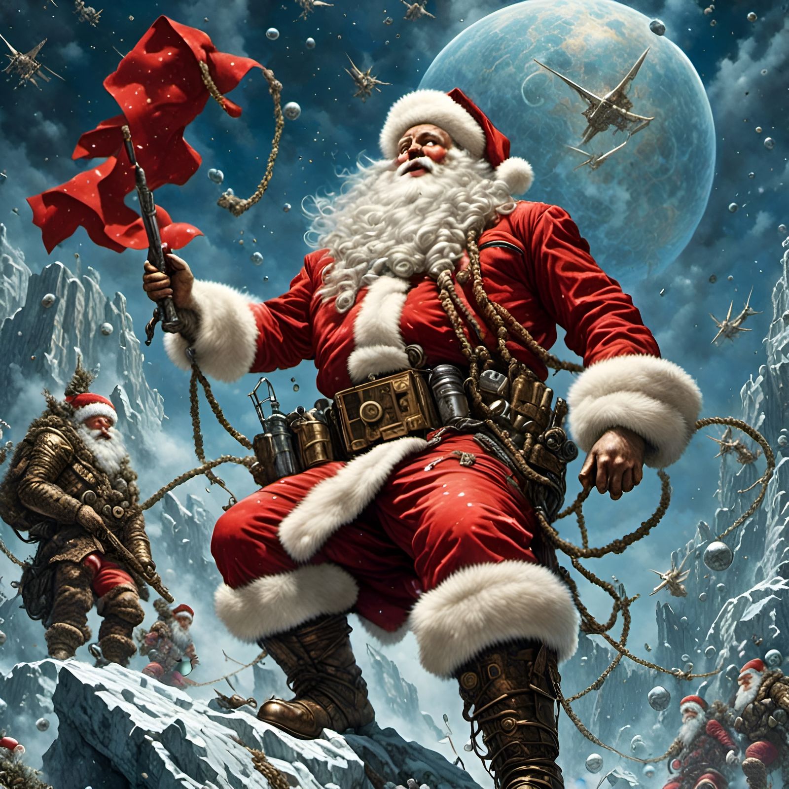 Santa Defends The North Pole