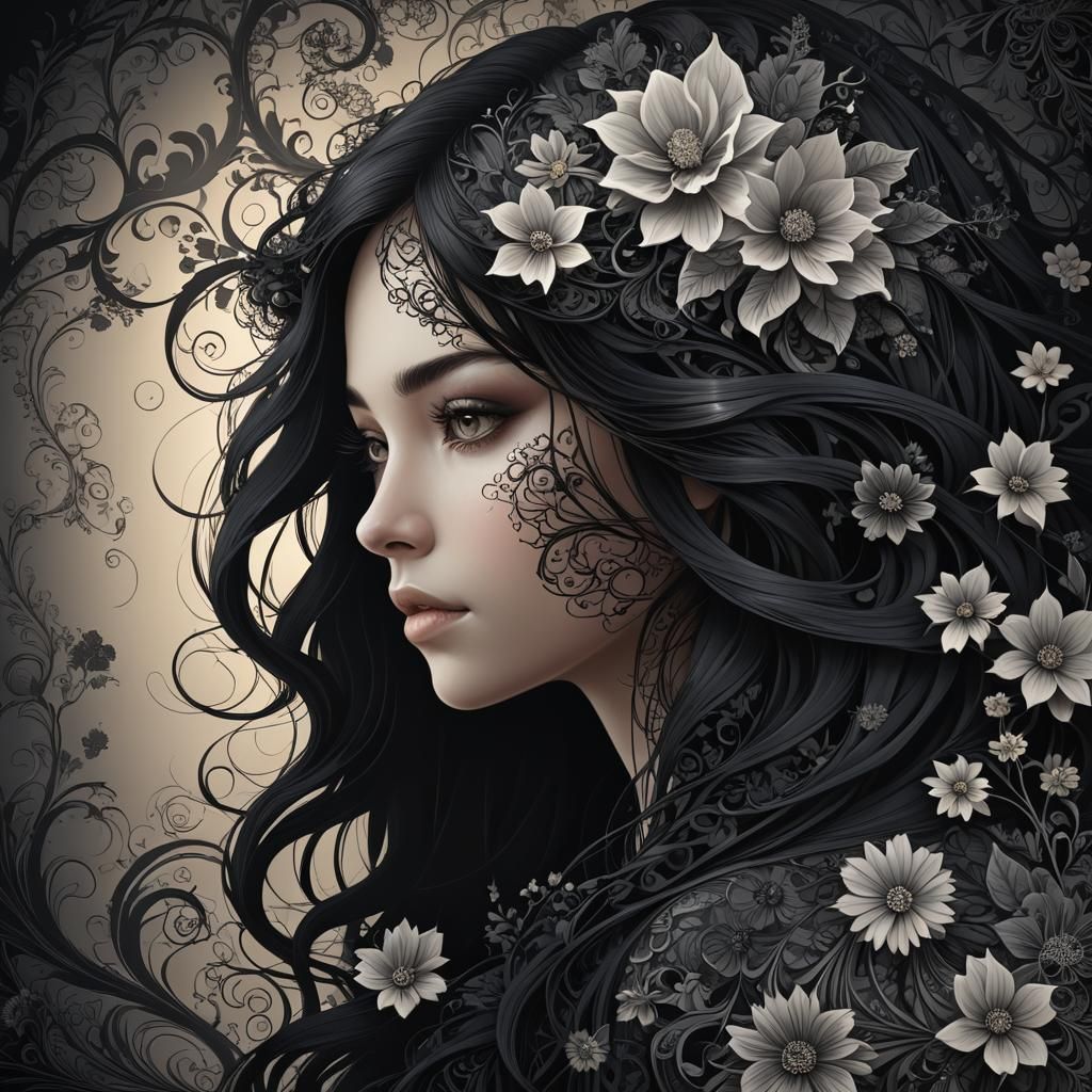 Dark Embodiment: Girl in Shadows at Dawn