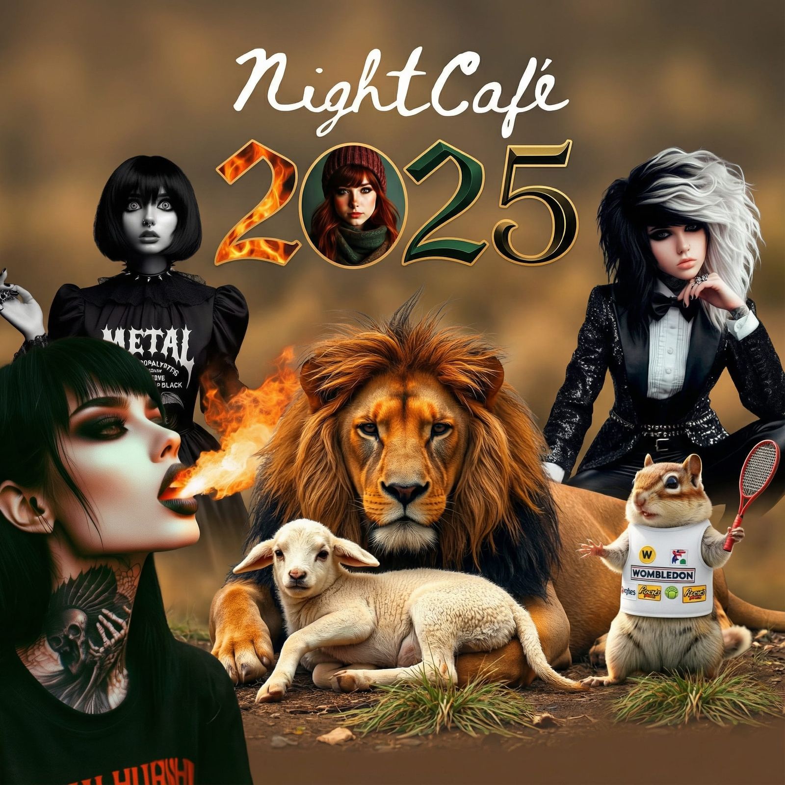 AI Art Collage 2025 Celebration