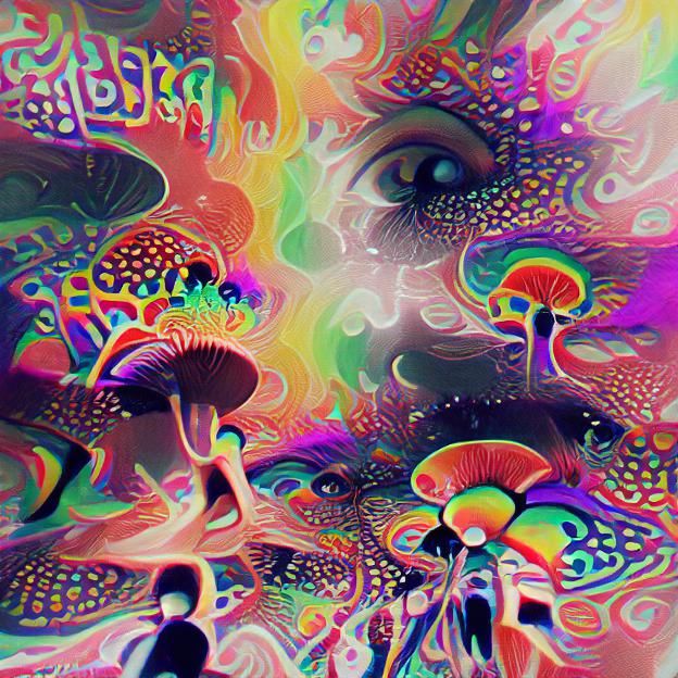 Psychedelic Image Generated by AI