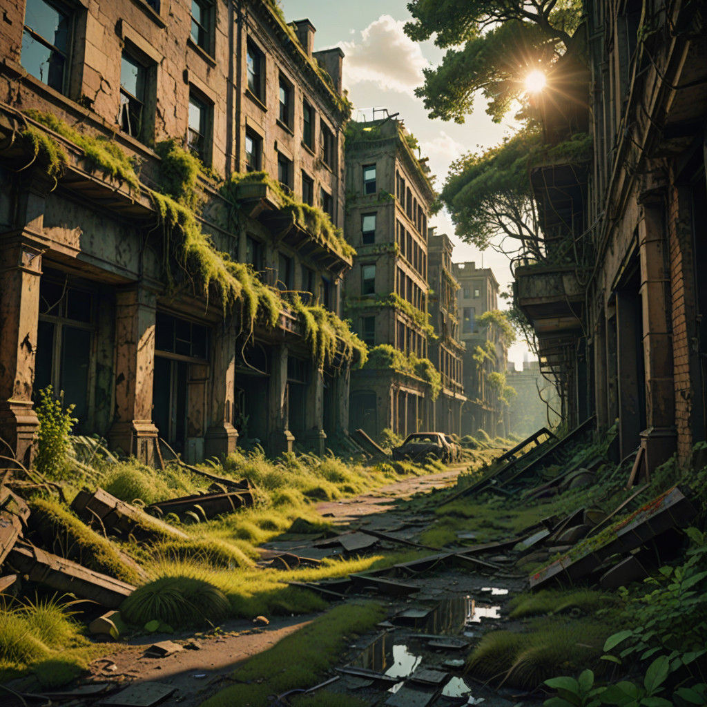 Epic Post-Apocalyptic Cityscape Unveils Nature's Rebirth