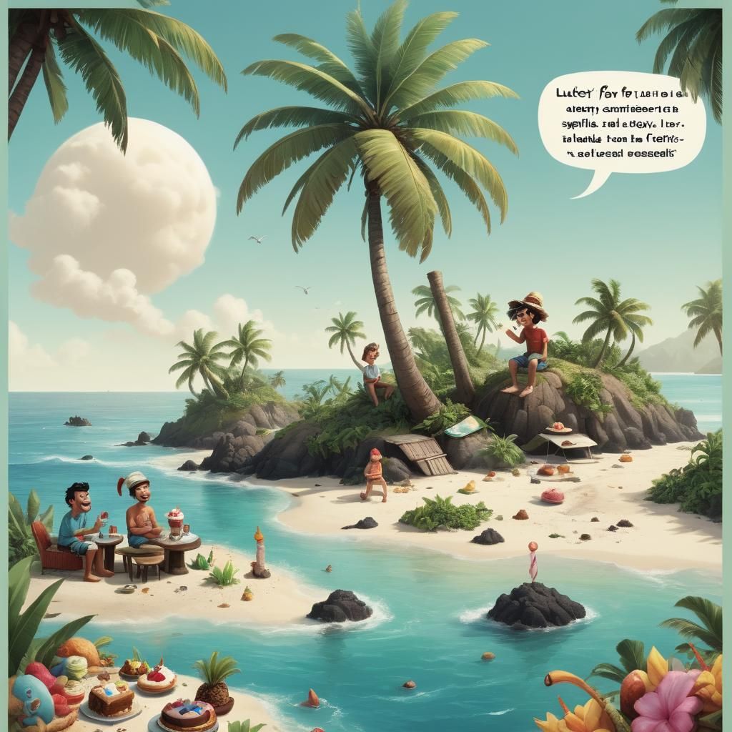 Dessert Island Manga Scene by Studio Trigger