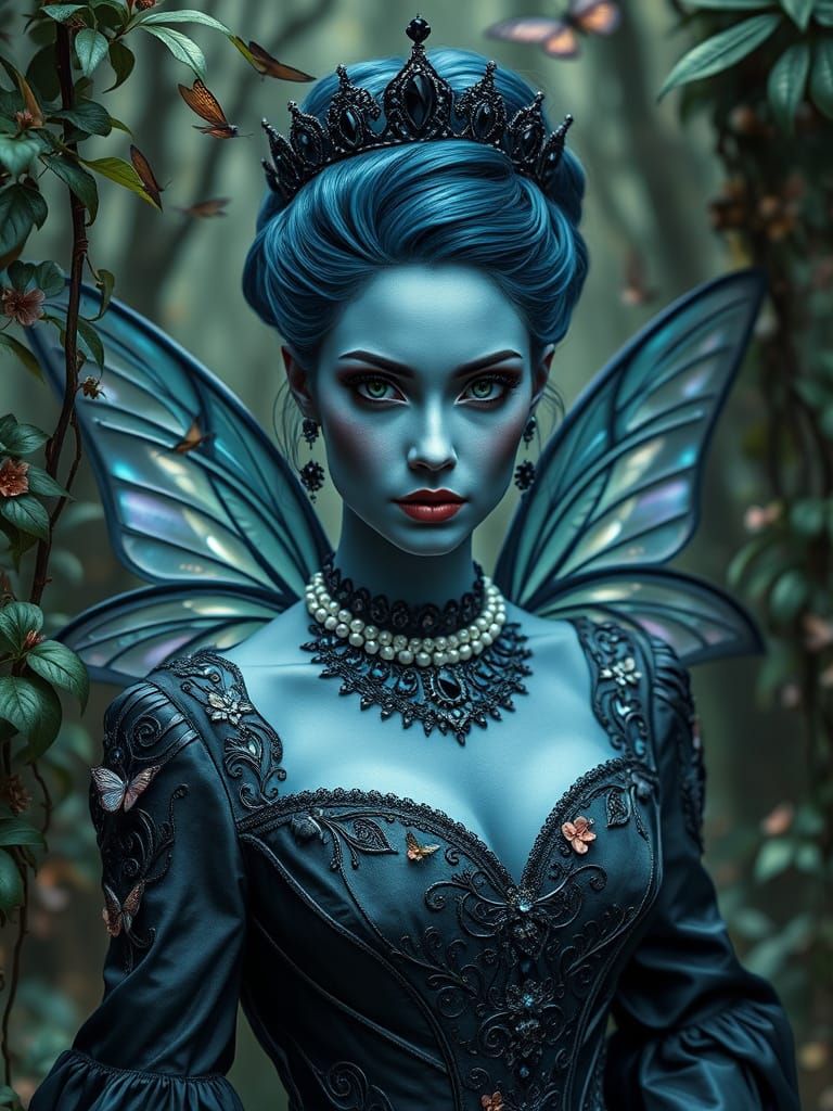 Queen of Dark Fairies in Victorian Dress