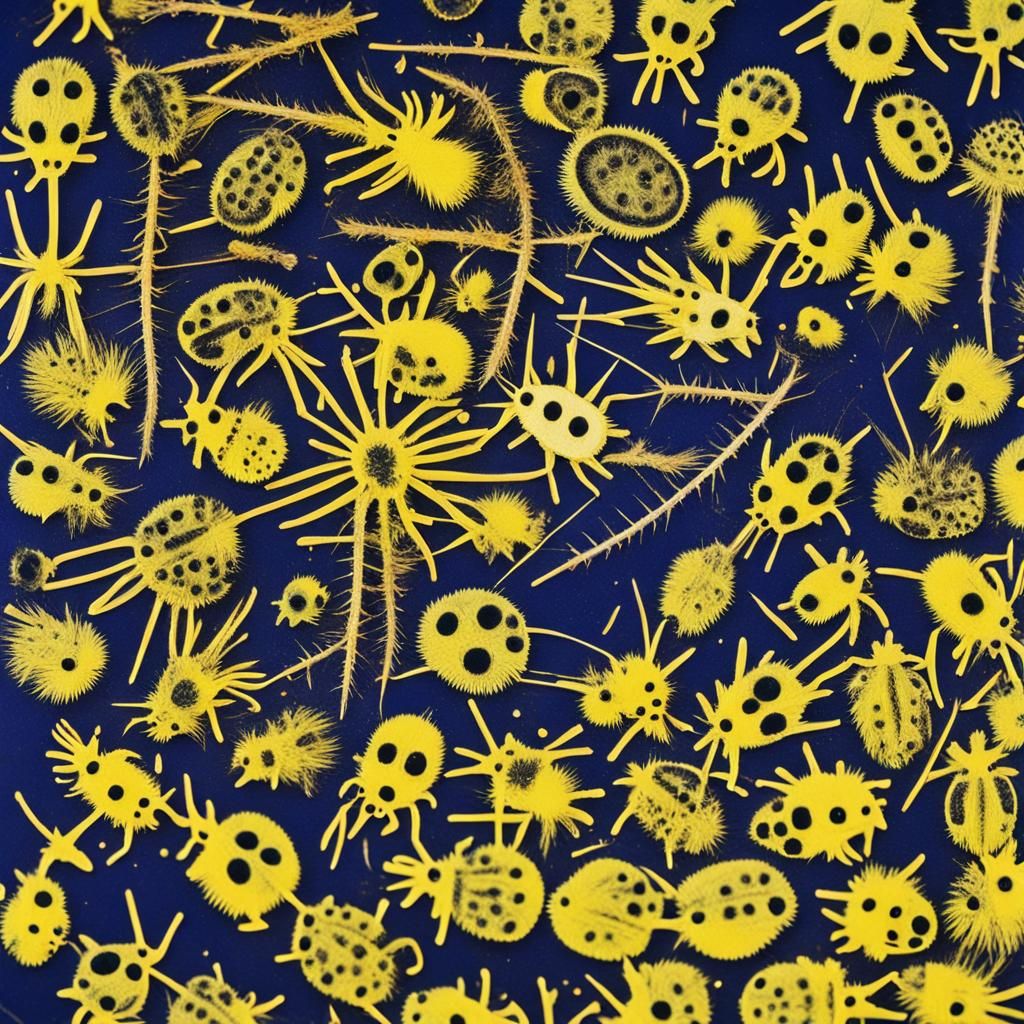 Fleas in Hedgehog Needles: Macro Photography