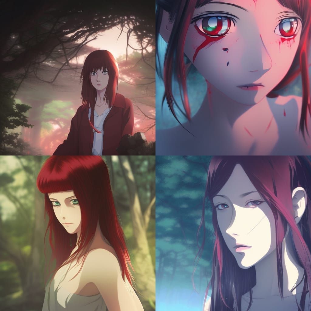 Anime Girl with Blood Tears, Studio Ghibli Style