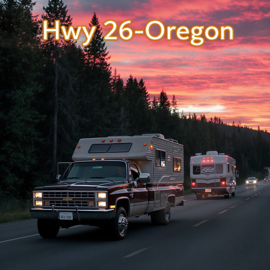 1984 Chevy Truck on Hwy 26 Toward Mt. Hood
