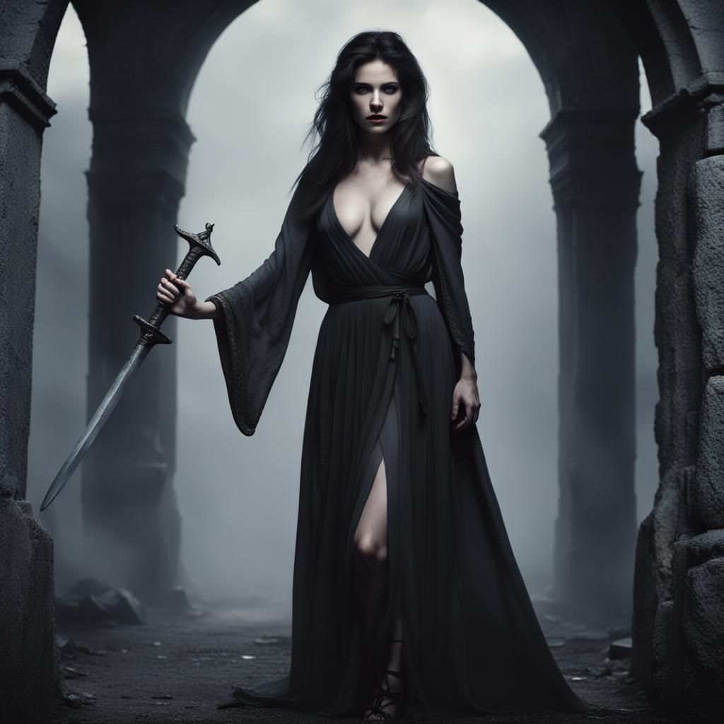 Gothic Fae Queen in Dark Underground Scene