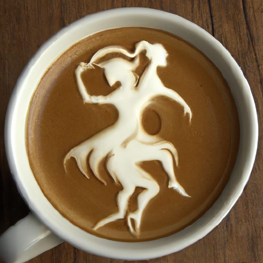 Latte Art Ballet Dancers in 3D