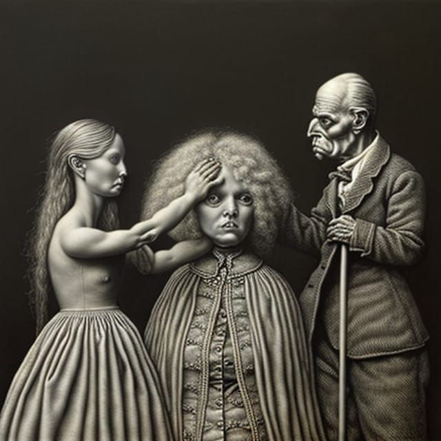 Doll Player's Torment: A Hyperrealistic Post-Apocalyptic Vis...