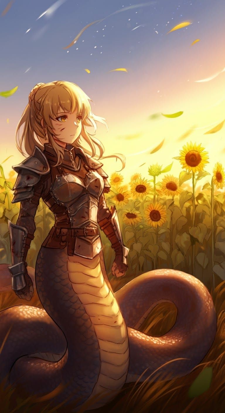 Lamia in Windswept Meadow: Anime Storyboard