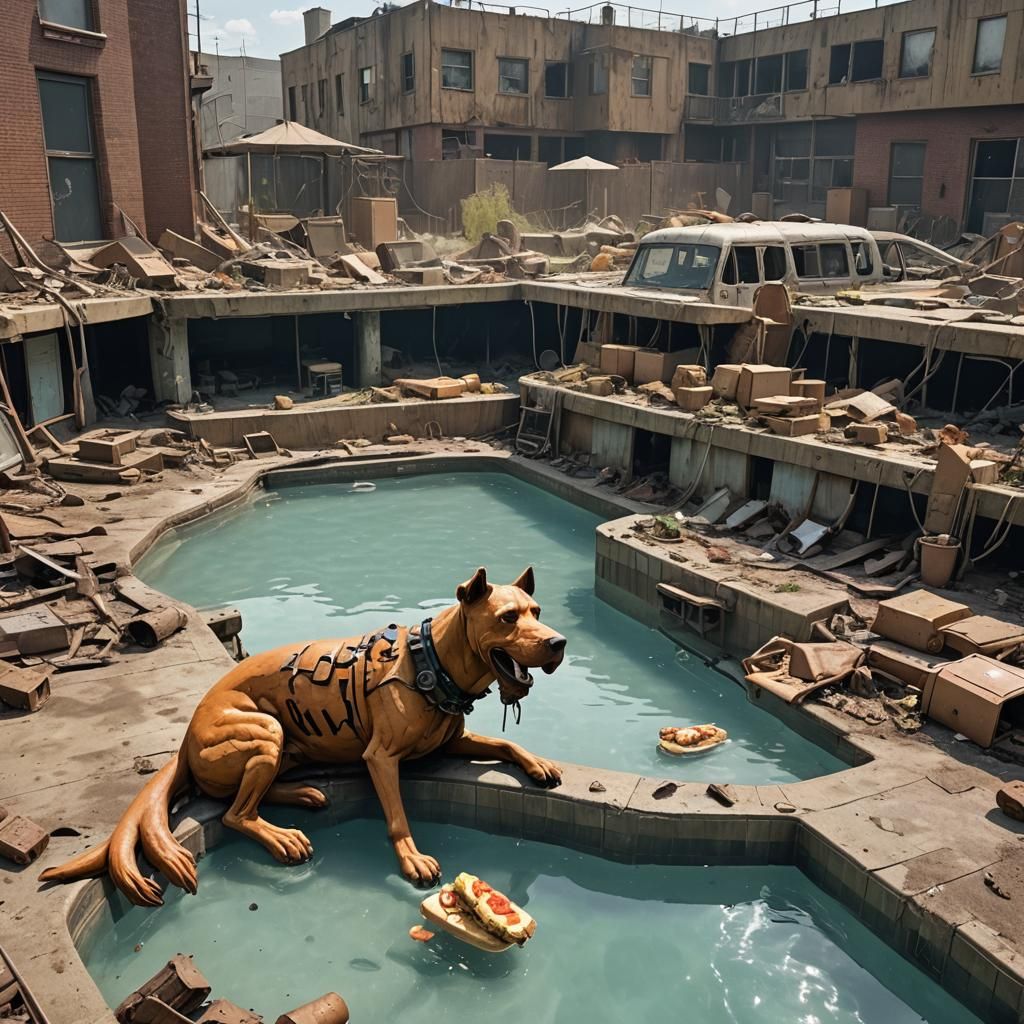 Scooby Doo's Post-Apocalyptic Poolside Lunch