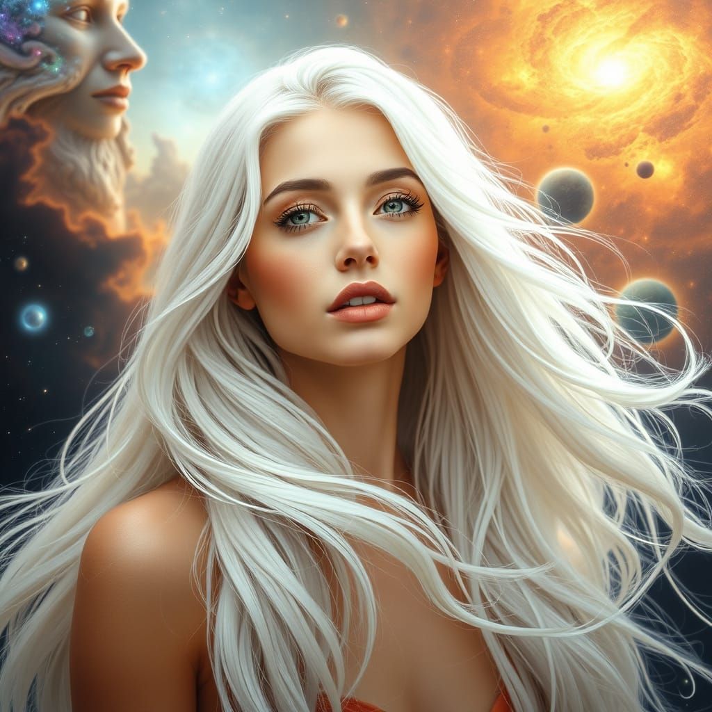 Goddess of Cosmic Birth in Ethereal Beauty