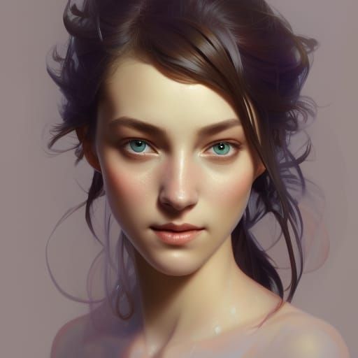 Hyperdetailed Portrait of Ella in Digital Art Style