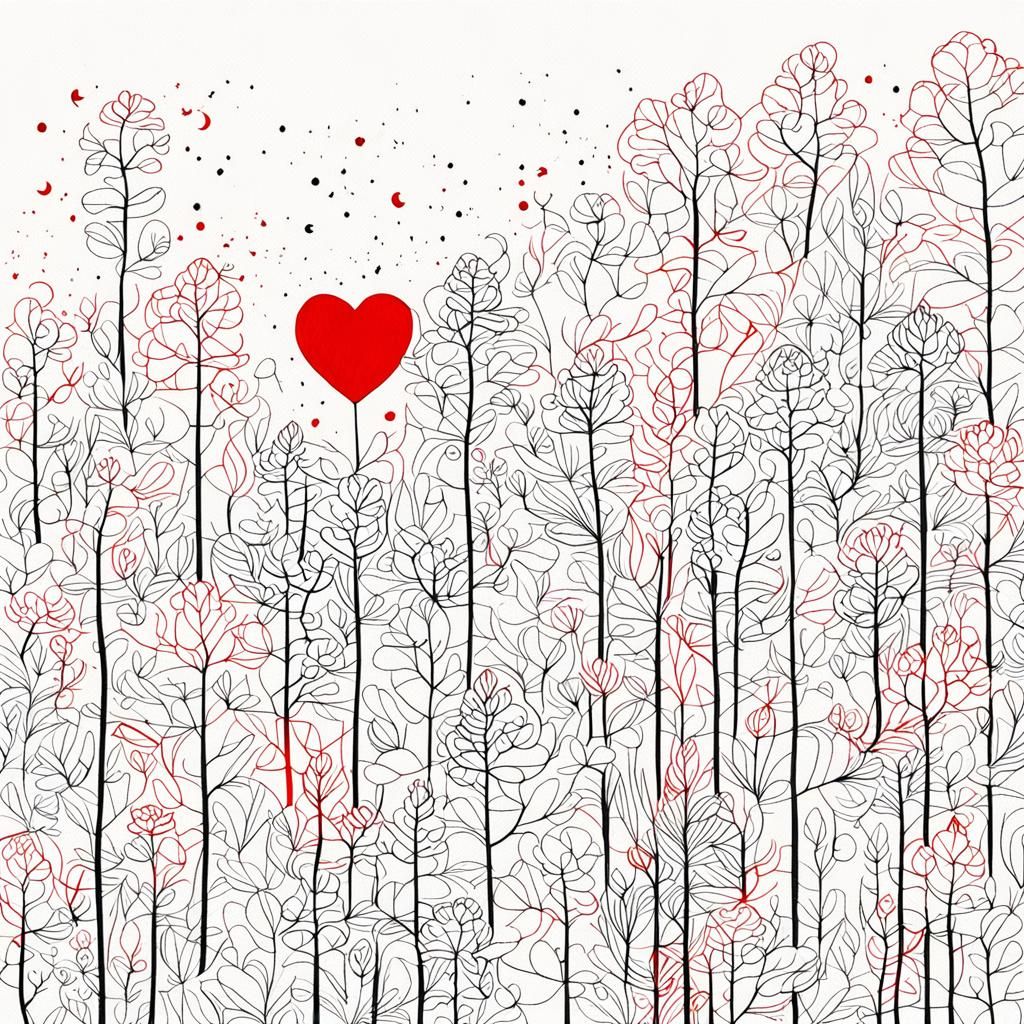 Minimalist Line Art: Beauty and Heartbreak