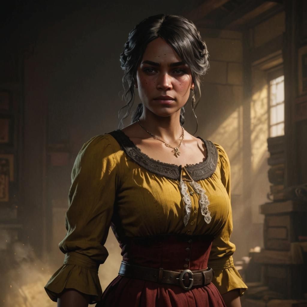 Tilly Jackson Portrait in Art Nouveau Style