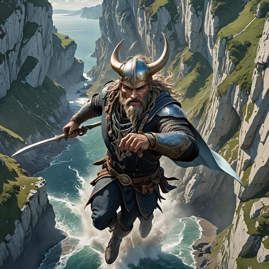 Kobold Swings Towards Dover, Artgerm and Mucha Style