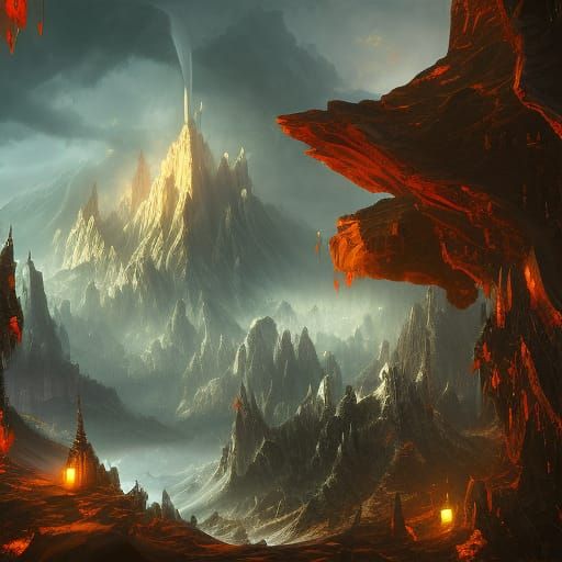 Fantastical Oxymoron in Detailed Matte Painting Style